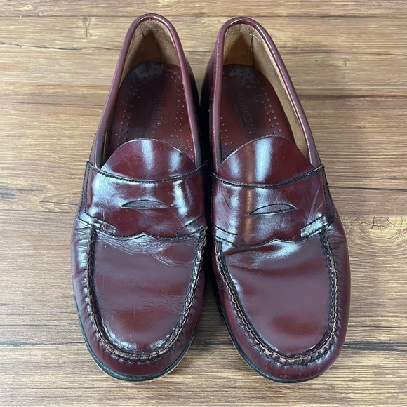 G.H. Bass & Co Red Leather Slip-On Penny Loafers Men’s Size 10 Dress Shoes main image 6